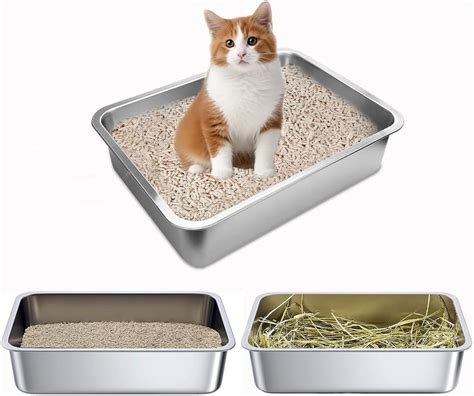 do stainless steel litter boxes smell less|stainless steel kitty litter boxes.